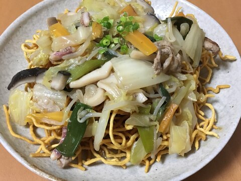 野菜たっぷり♪揚げそば